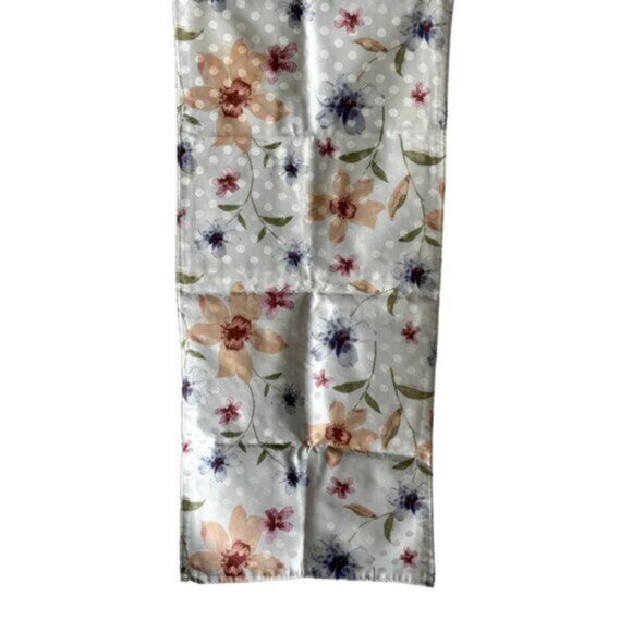 Table Runner Decorative Tablecloth Home Decor Cotton Floral / Cream Double Sided - Picture 4 of 6